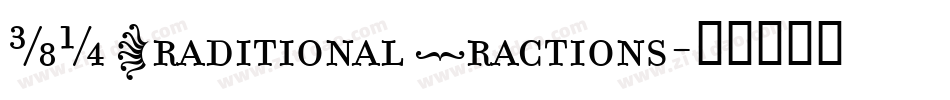KG Traditional Fractions字体转换